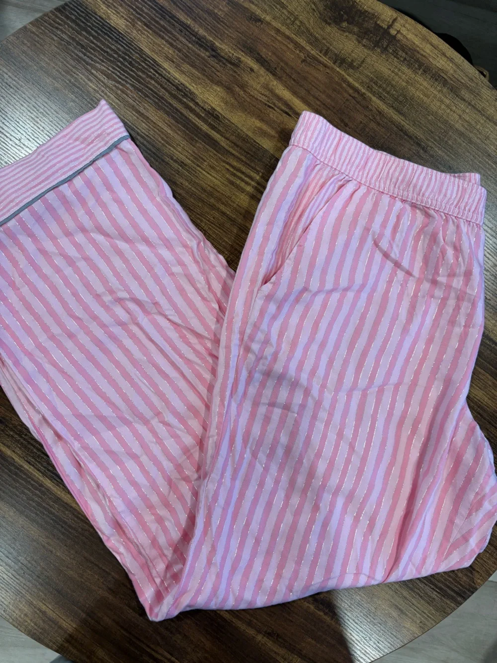 Victoria's Secret Pink and White Striped Girls' Pajama Bottoms